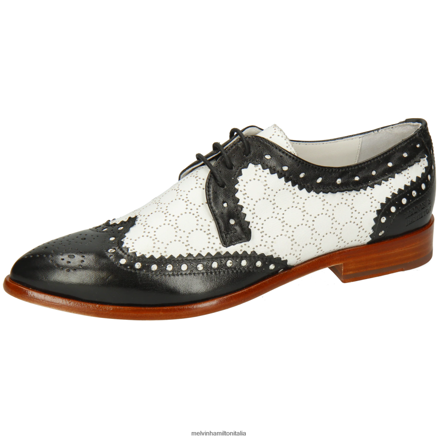 esso Melvin & Hamilton donne Jessy 53 nero scarpe derby L80P2P1501