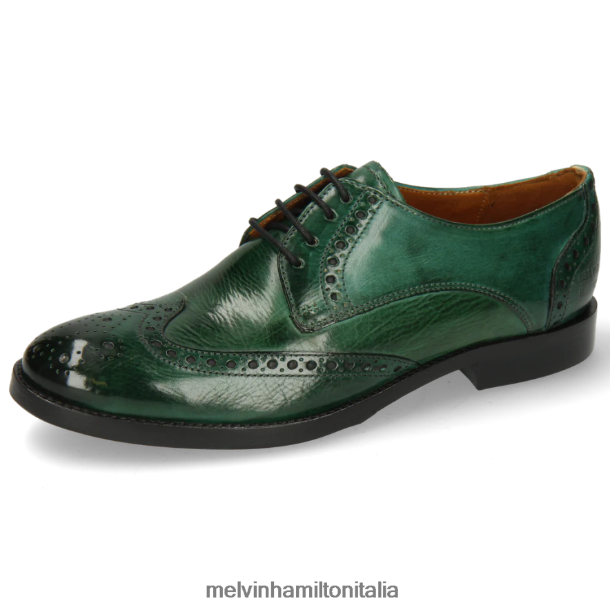 esso Melvin & Hamilton donne amélie 3 verde scarpe derby L80P2P1518