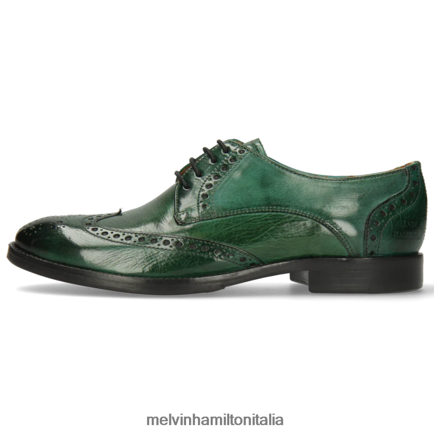 esso Melvin & Hamilton donne amélie 3 verde scarpe derby L80P2P1518