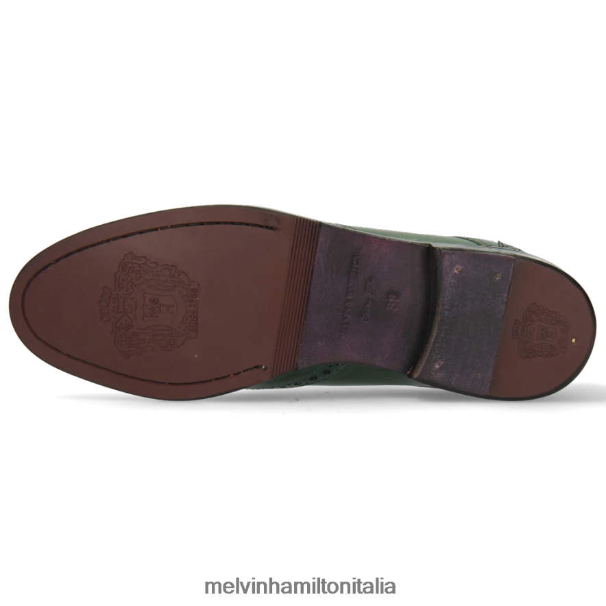 esso Melvin & Hamilton donne amélie 3 verde scarpe derby L80P2P1518