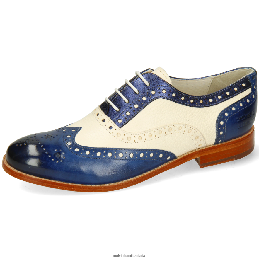 esso Melvin & Hamilton donne Amelia 70 blu scarpe oxford L80P2P1274