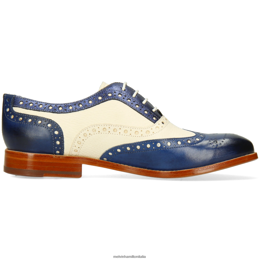 esso Melvin & Hamilton donne Amelia 70 blu scarpe oxford L80P2P1274