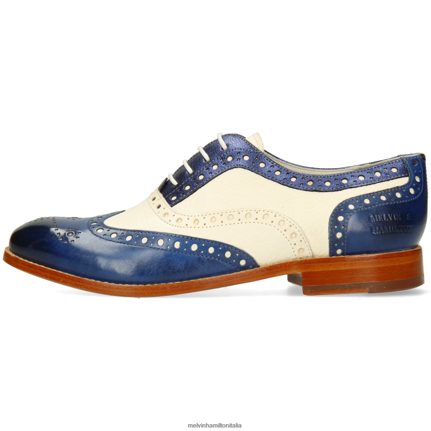 esso Melvin & Hamilton donne Amelia 70 blu scarpe oxford L80P2P1274