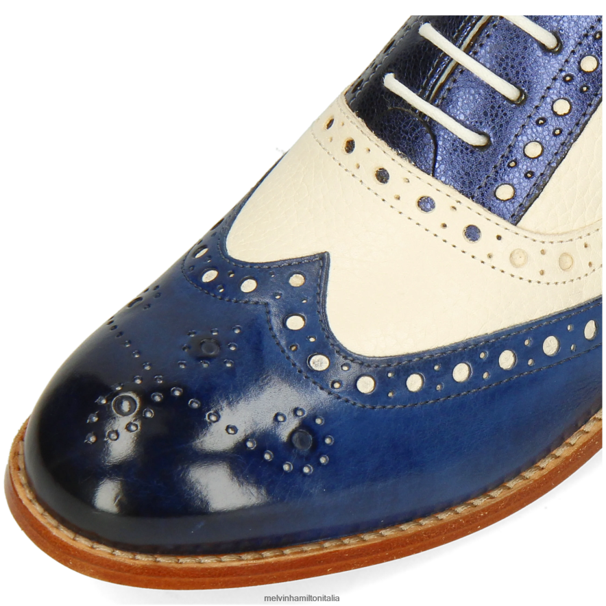 esso Melvin & Hamilton donne Amelia 70 blu scarpe oxford L80P2P1274