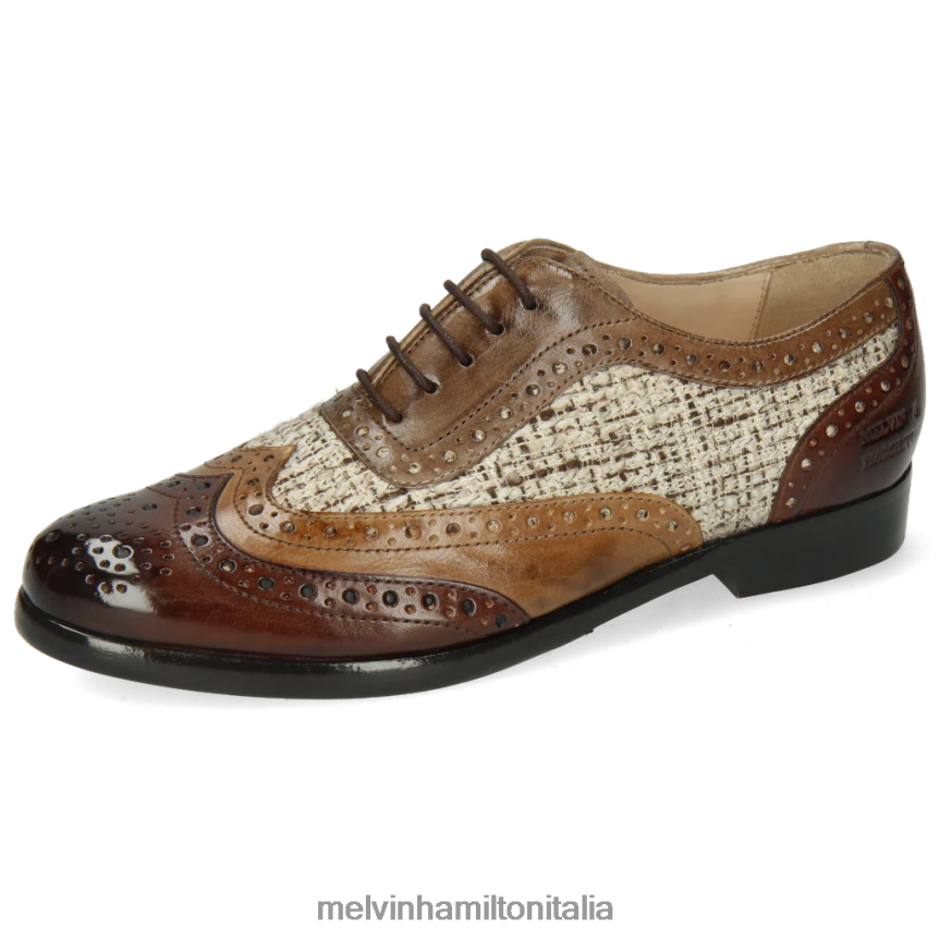 esso Melvin & Hamilton donne Selina 56 marrone scarpe oxford DLT2BB1285