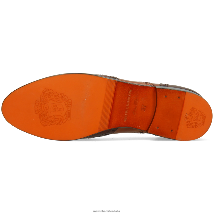 esso Melvin & Hamilton donne selina 24 marrone scarpe oxford DLT2BB1277