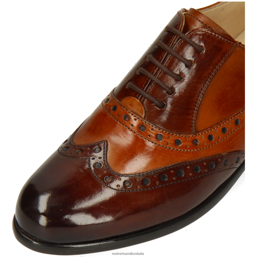 esso Melvin & Hamilton donne selina 24 marrone scarpe oxford DLT2BB1277