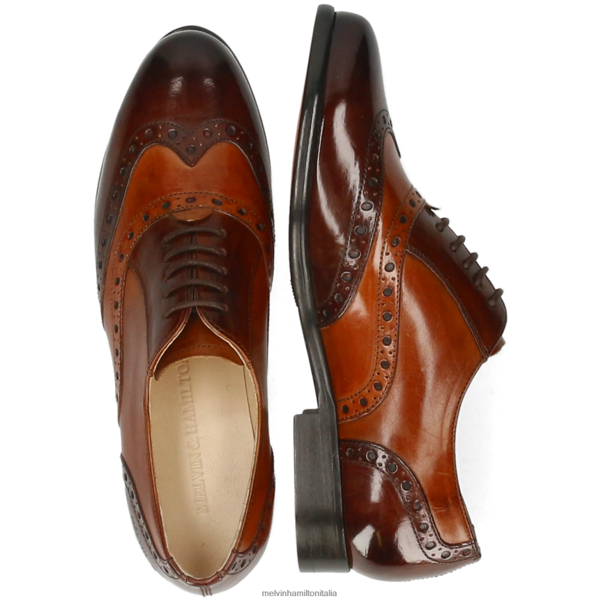 esso Melvin & Hamilton donne selina 24 marrone scarpe oxford DLT2BB1277