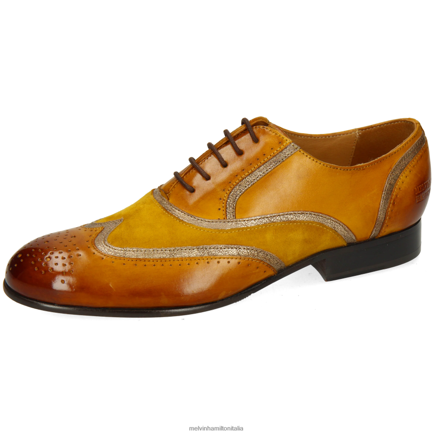 esso Melvin & Hamilton donne sortita 38 giallo scarpe oxford DLT2BB1276