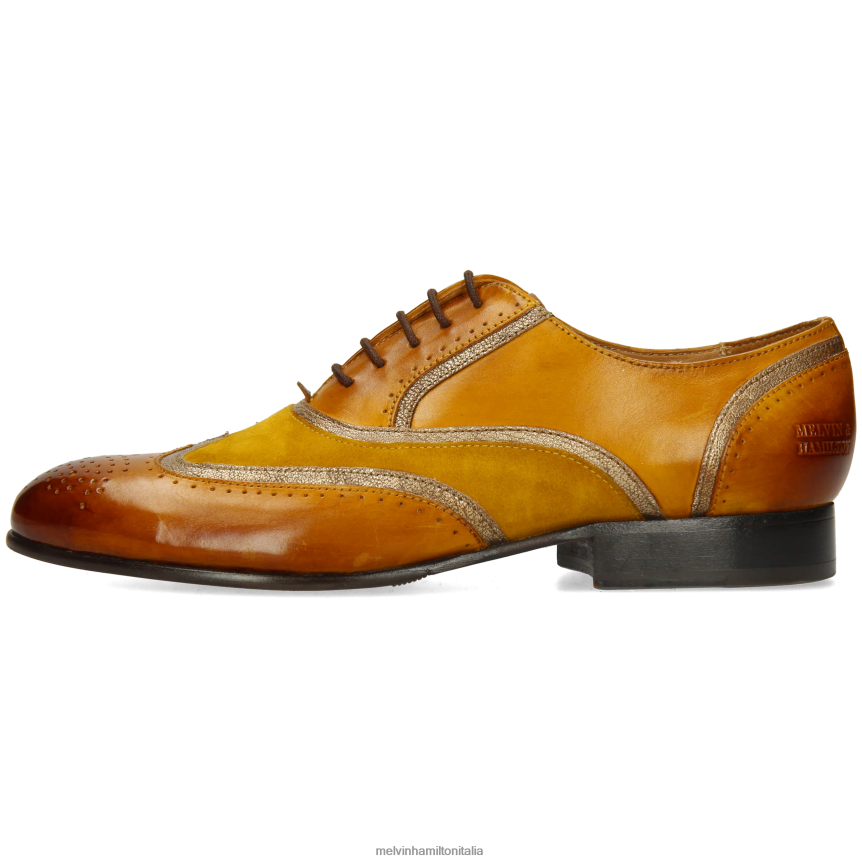 esso Melvin & Hamilton donne sortita 38 giallo scarpe oxford DLT2BB1276