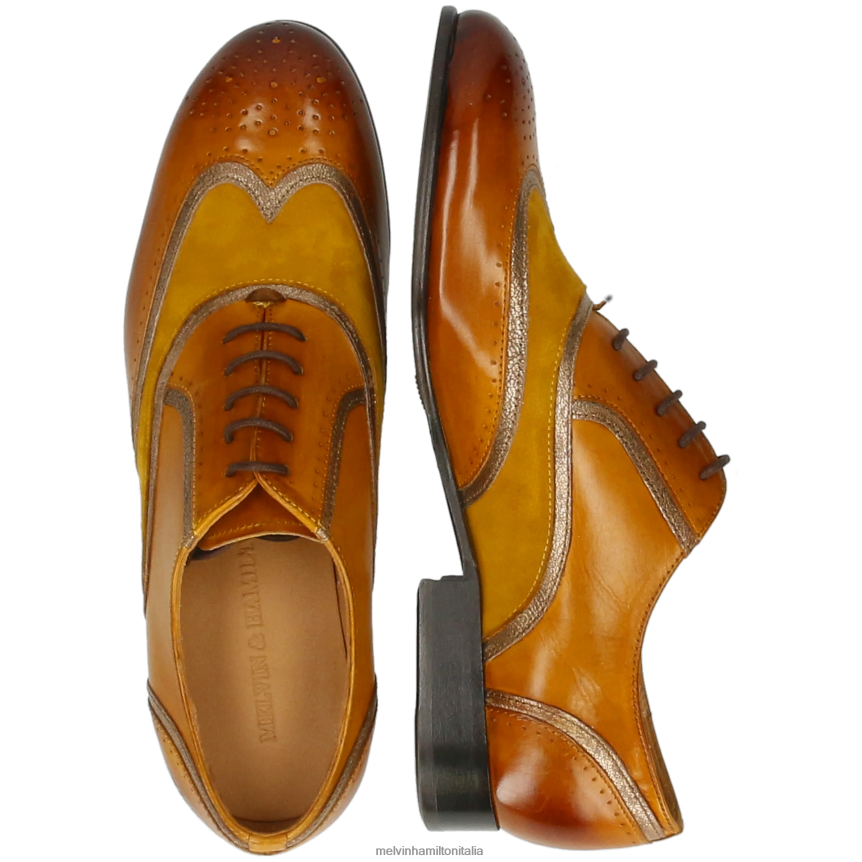 esso Melvin & Hamilton donne sortita 38 giallo scarpe oxford DLT2BB1276