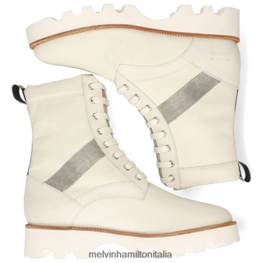 esso Melvin & Hamilton donne Dakota 8 bianco stivaletti L80P2P1053