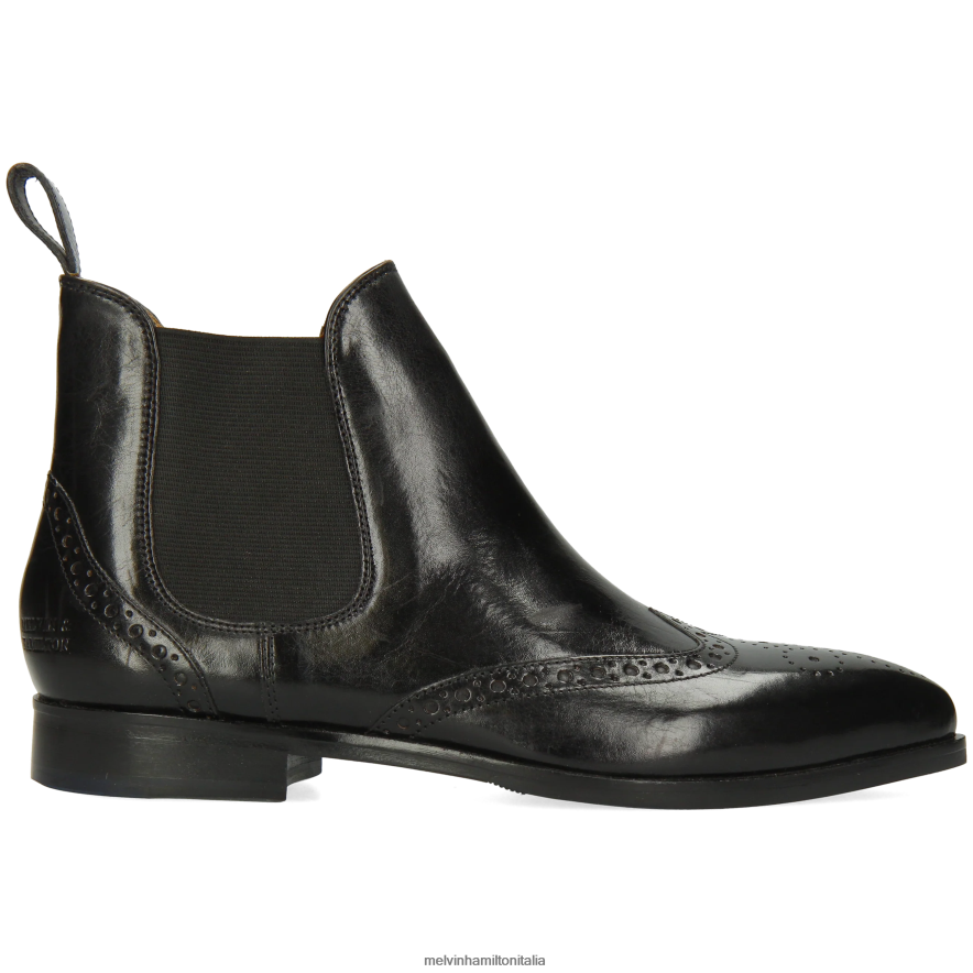 esso Melvin & Hamilton donne Jessy 4 nero stivaletti L80P2P1105
