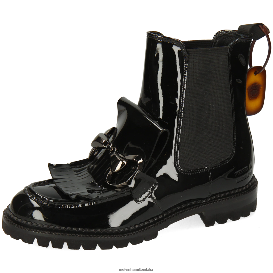 esso Melvin & Hamilton donne Maria 11 nero stivaletti L80P2P959