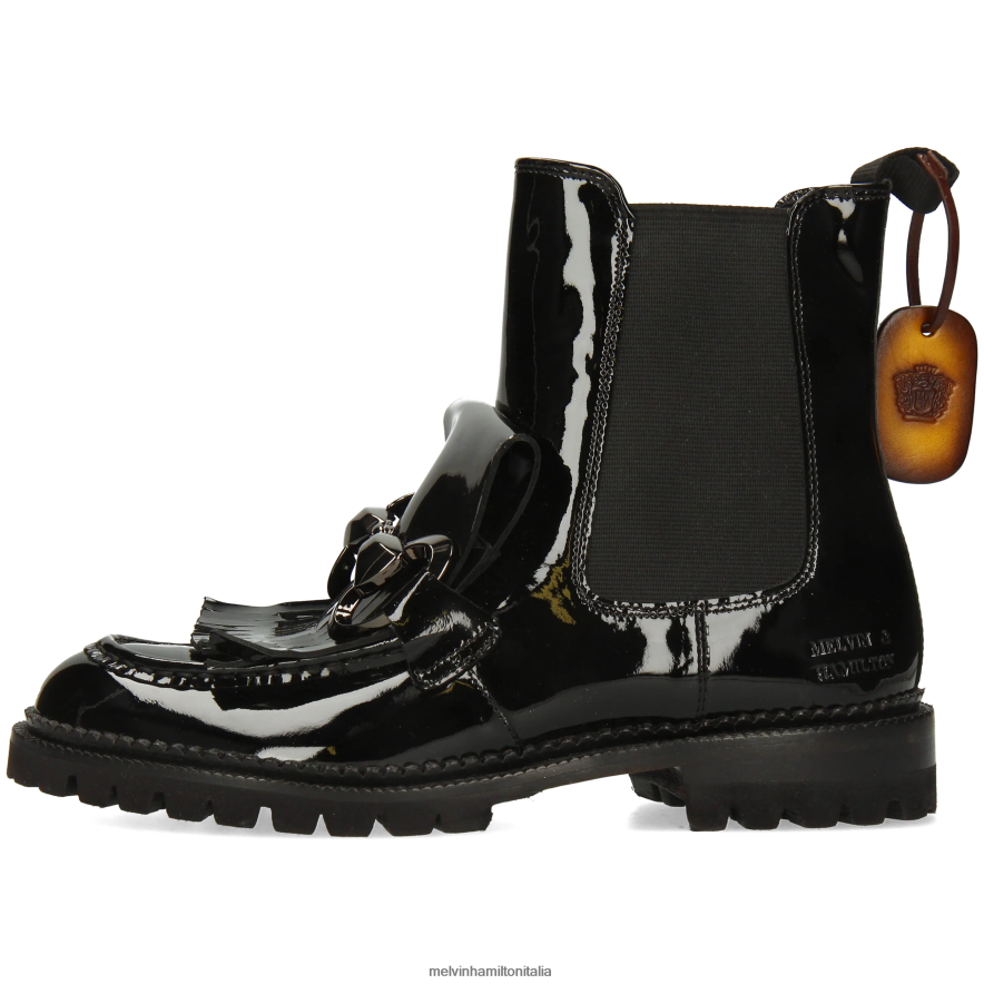 esso Melvin & Hamilton donne Maria 11 nero stivaletti L80P2P959