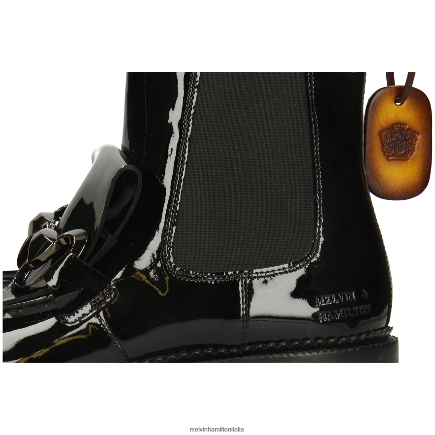 esso Melvin & Hamilton donne Maria 11 nero stivaletti L80P2P959