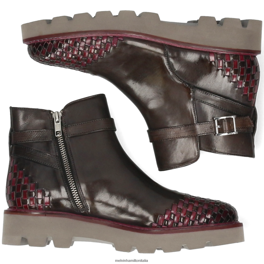 esso Melvin & Hamilton donne Molly 14 grigio stivaletti L80P2P934