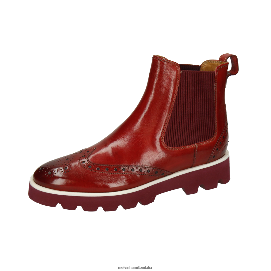 esso Melvin & Hamilton donne Selina 29 rosso stivaletti L80P2P858