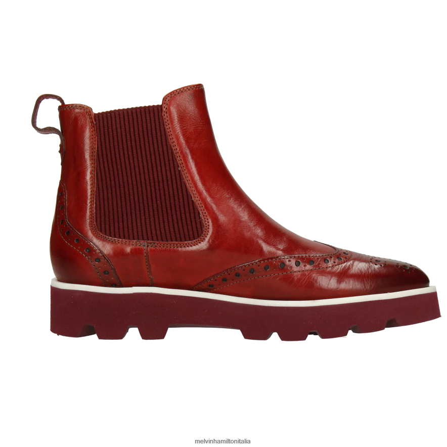esso Melvin & Hamilton donne Selina 29 rosso stivaletti L80P2P858