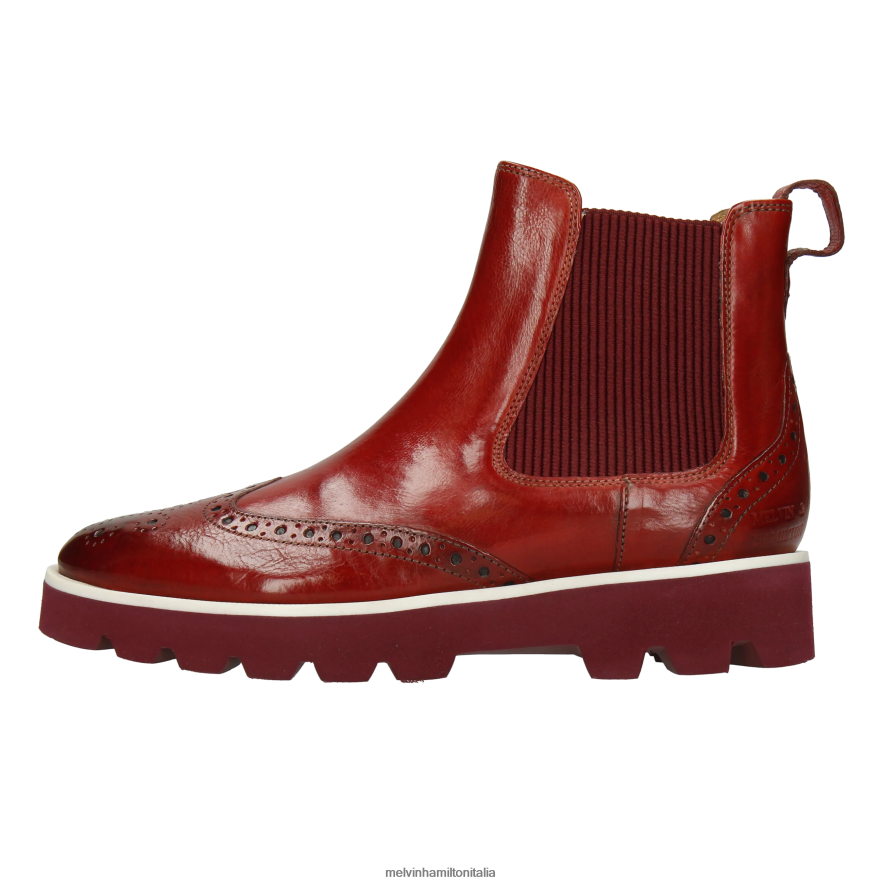 esso Melvin & Hamilton donne Selina 29 rosso stivaletti L80P2P858