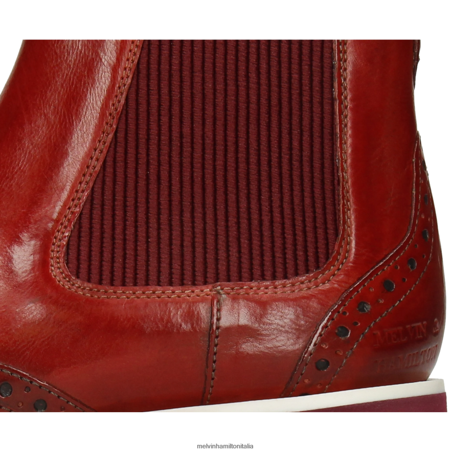 esso Melvin & Hamilton donne Selina 29 rosso stivaletti L80P2P858