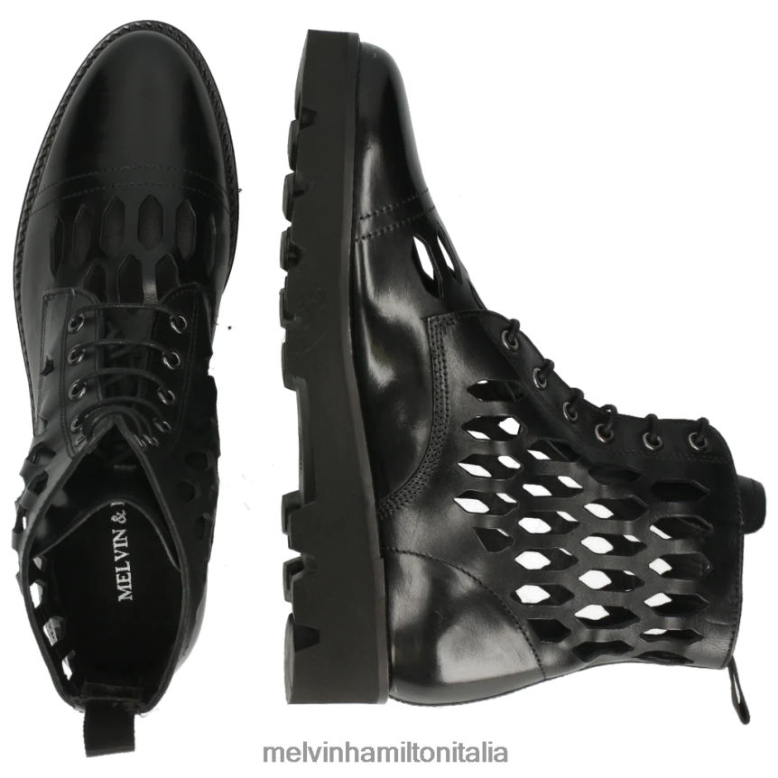 esso Melvin & Hamilton donne Selina 51 nero stivaletti DLT2BB1128