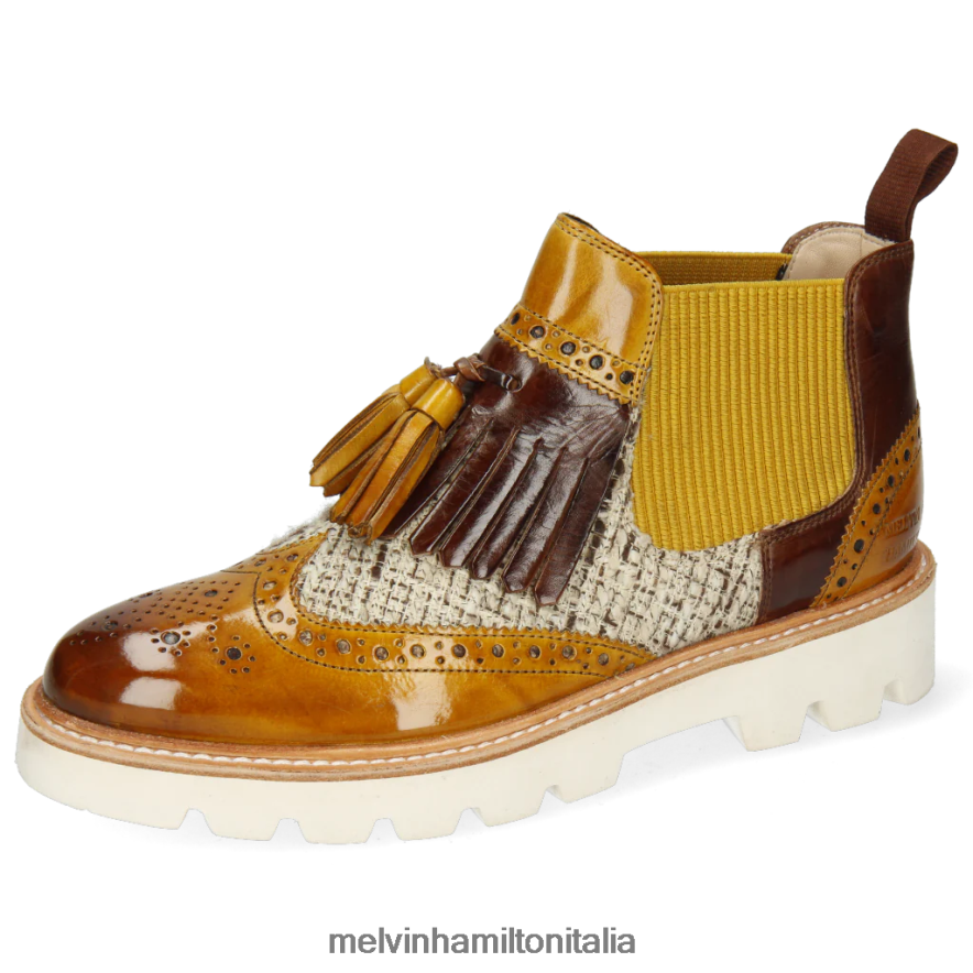 esso Melvin & Hamilton donne Selina 5 Marrone chiaro stivaletti L80P2P1047