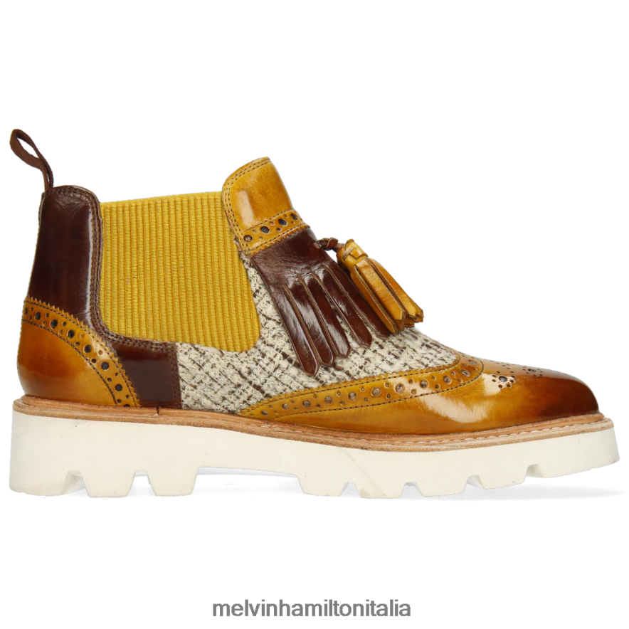 esso Melvin & Hamilton donne Selina 5 Marrone chiaro stivaletti L80P2P1047