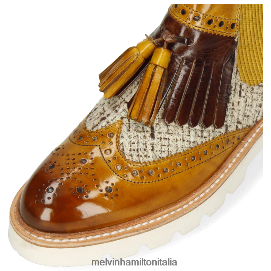 esso Melvin & Hamilton donne Selina 5 Marrone chiaro stivaletti L80P2P1047