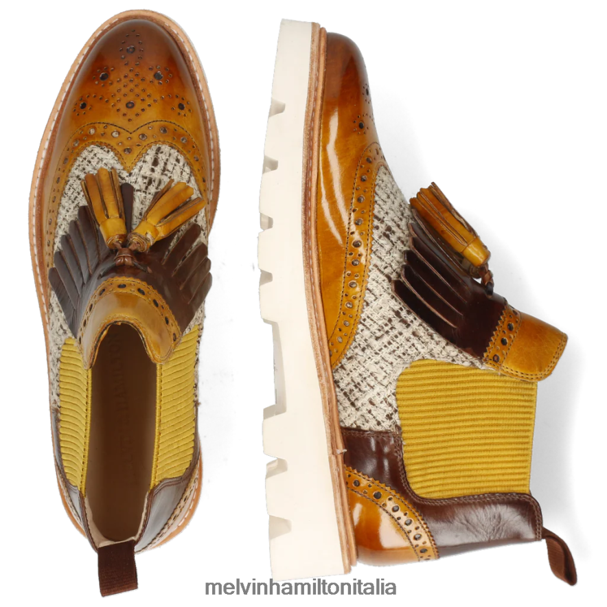 esso Melvin & Hamilton donne Selina 5 Marrone chiaro stivaletti L80P2P1047