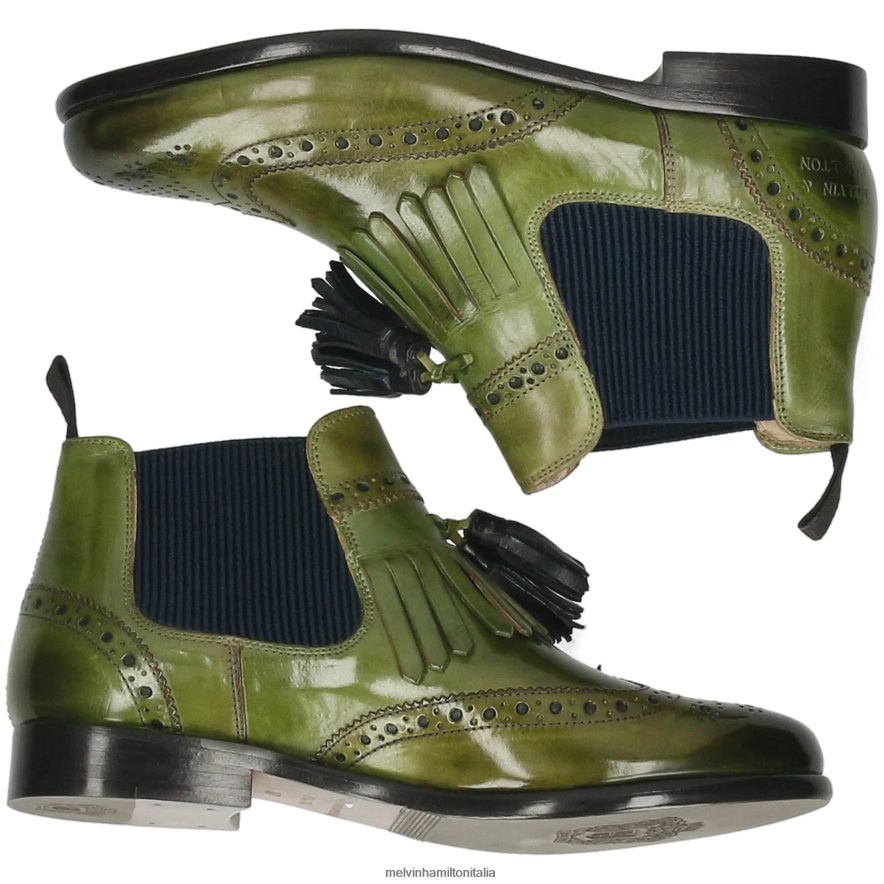 esso Melvin & Hamilton donne Selina 5 verde stivaletti L80P2P981