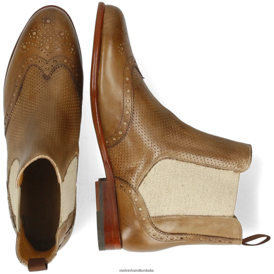 esso Melvin & Hamilton donne Selina 6 Marrone chiaro stivaletti L80P2P867