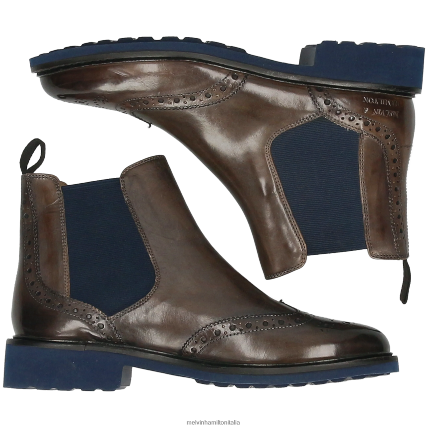 esso Melvin & Hamilton donne Selina 6 grigio stivaletti DLT2BB1113