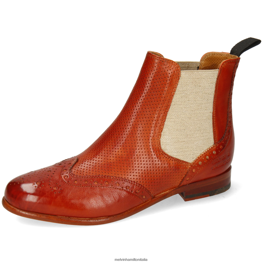 esso Melvin & Hamilton donne Selina 6 rosso stivaletti L80P2P999