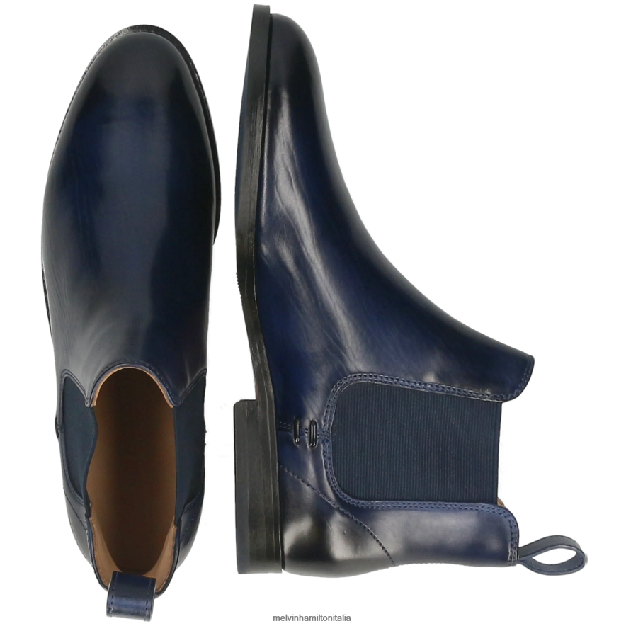 esso Melvin & Hamilton donne Susanna 10 blu stivaletti L80P2P782