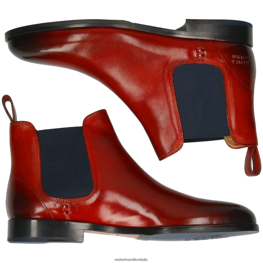 esso Melvin & Hamilton donne Susanna 10 rosso stivaletti L80P2P978