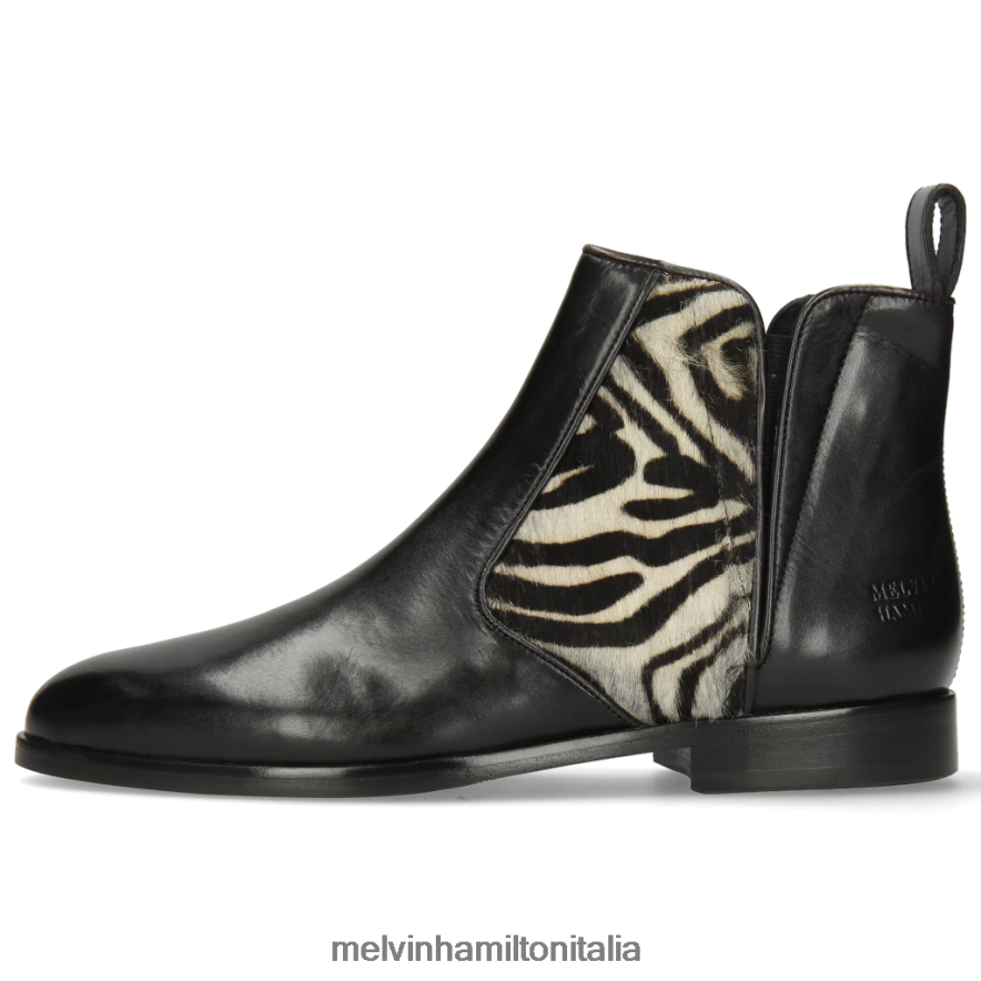 esso Melvin & Hamilton donne Susanna 34 nero stivaletti L80P2P1110