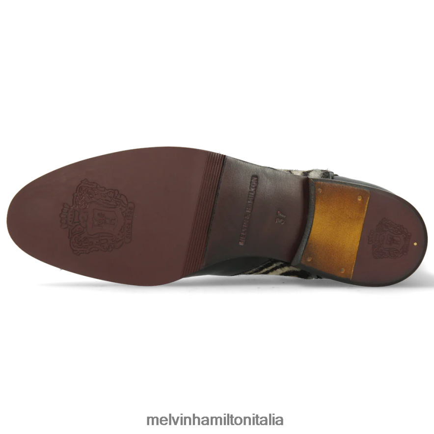 esso Melvin & Hamilton donne Susanna 34 nero stivaletti L80P2P1110