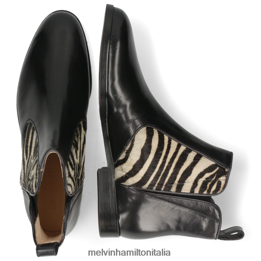 esso Melvin & Hamilton donne Susanna 34 nero stivaletti L80P2P1110