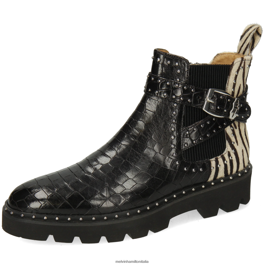 esso Melvin & Hamilton donne Susanna 68 nero stivaletti L80P2P928