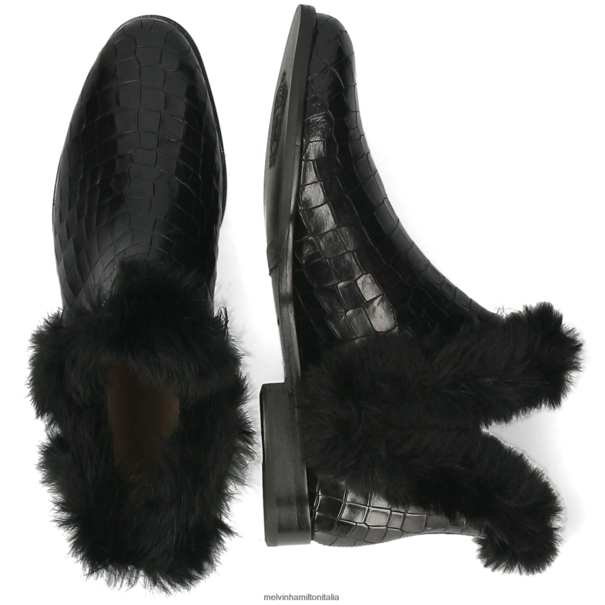 esso Melvin & Hamilton donne Susanna 92 nero stivaletti L80P2P1093