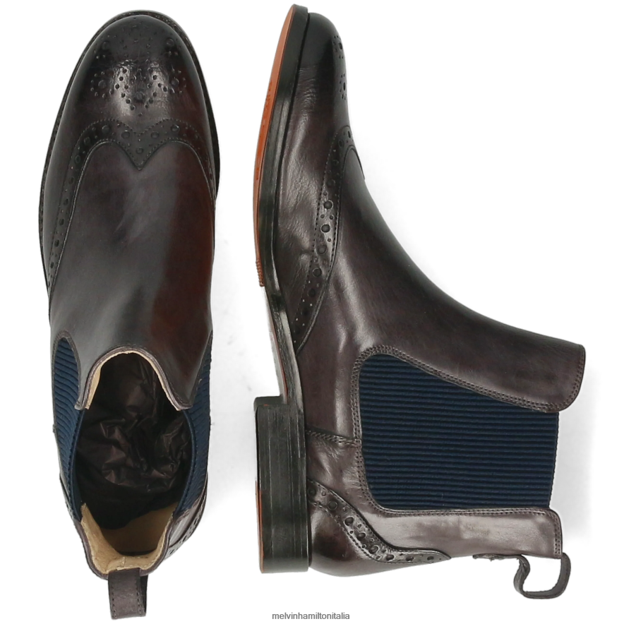 esso Melvin & Hamilton donne amélie 5 grigio stivaletti L80P2P991