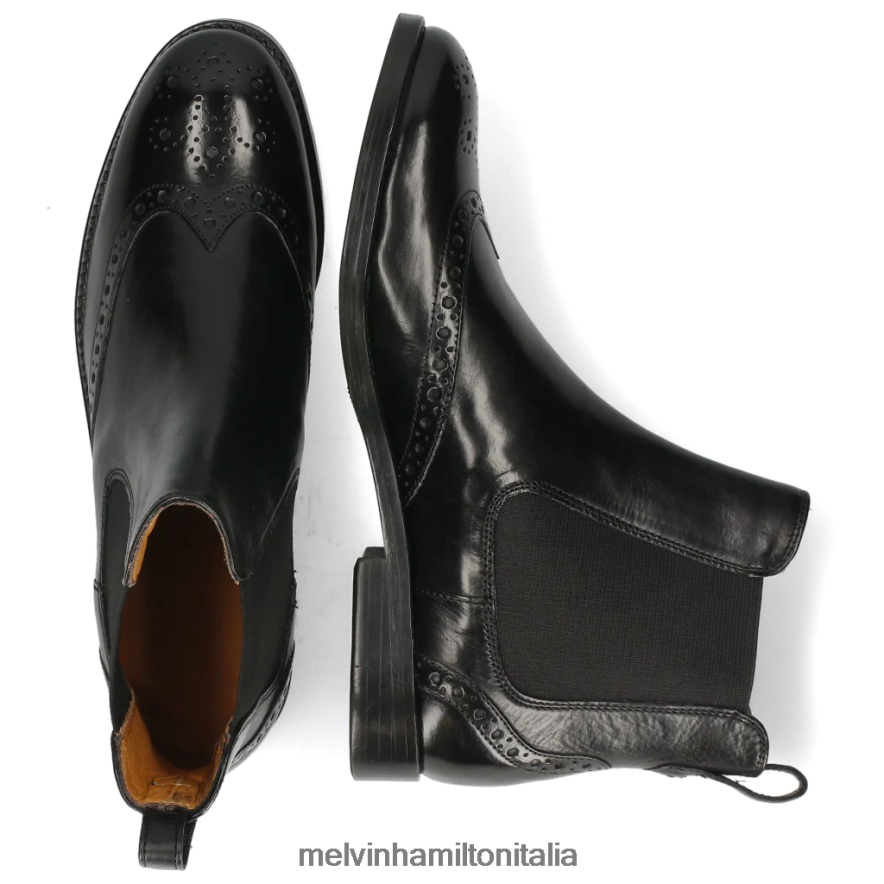esso Melvin & Hamilton donne amélie 5 nero stivaletti L80P2P1021