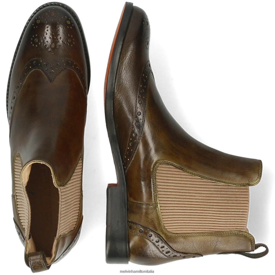 esso Melvin & Hamilton donne amélie 5 verde stivaletti L80P2P919