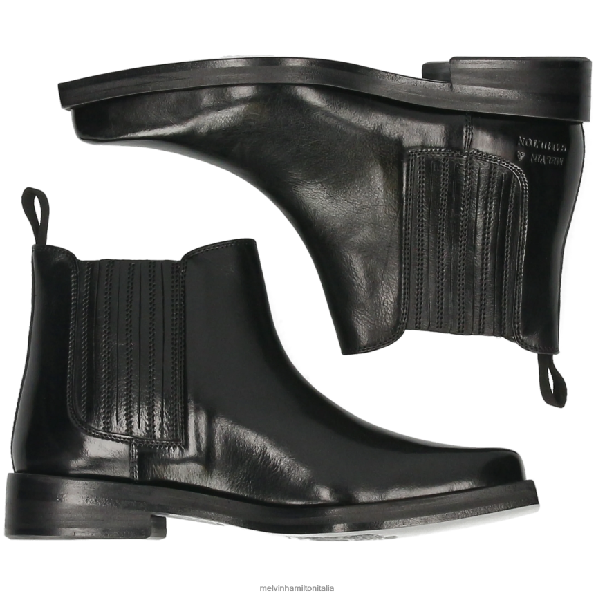 esso Melvin & Hamilton donne bella1 nero stivaletti DLT2BB957