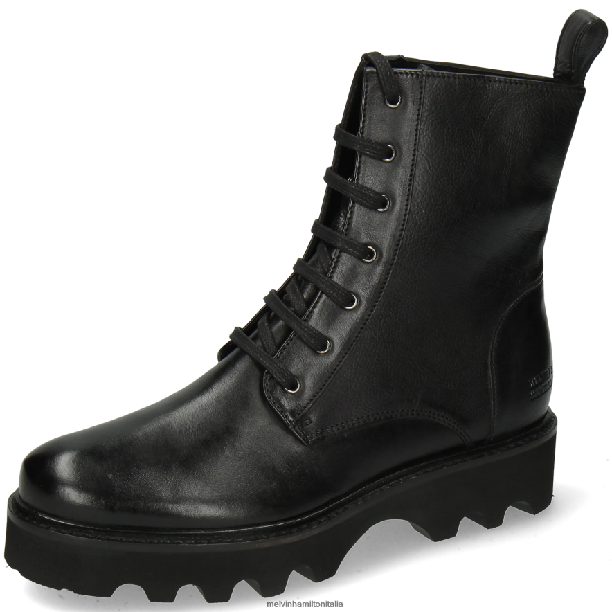 esso Melvin & Hamilton donne bella 13 nero stivaletti L80P2P1096
