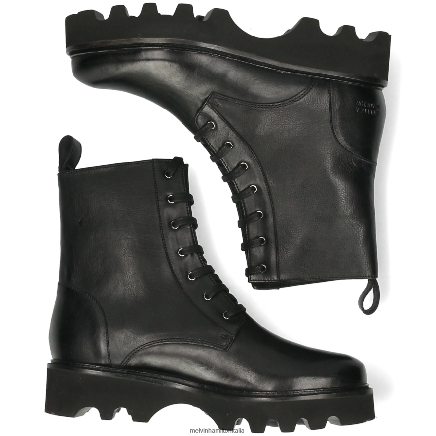 esso Melvin & Hamilton donne bella 13 nero stivaletti L80P2P1096