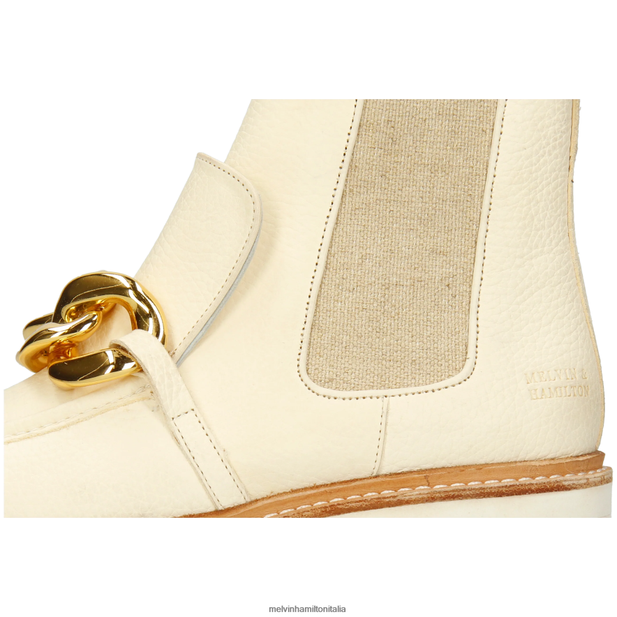 esso Melvin & Hamilton donne cassy 1 bianco stivaletti L80P2P797