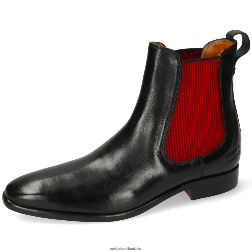esso Melvin & Hamilton donne emma8 nero stivaletti L80P2P1025