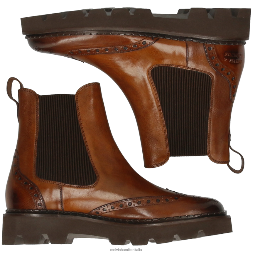 esso Melvin & Hamilton donne giada 8 marrone stivaletti DLT2BB912